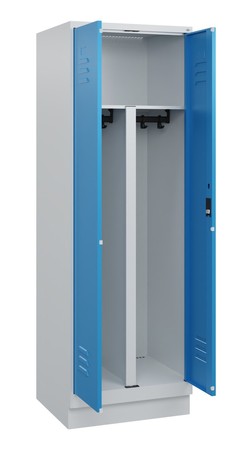  C+P PSA Doppel-Spind Classic PLUS, Sockel, 2 Abteile, 1800x600x500mm, 7035/5012  