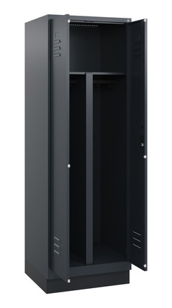  C+P PSA Doppel-Spind Classic PLUS, Sockel, 2 Abteile, 1800x600x500mm, 7016/7016  