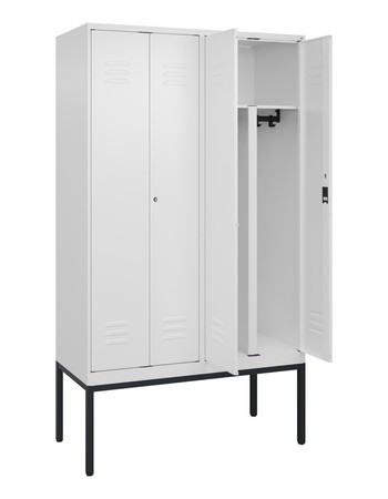  C+P PSA Doppel-Spind Classic PLUS, Gestell, 4 Abteile, 2120x1200x500mm, 9016/901  