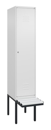  C+P Spind Classic PLUS, Bank, 1 Abteil, 2120x400x815mm, 9016/9016  