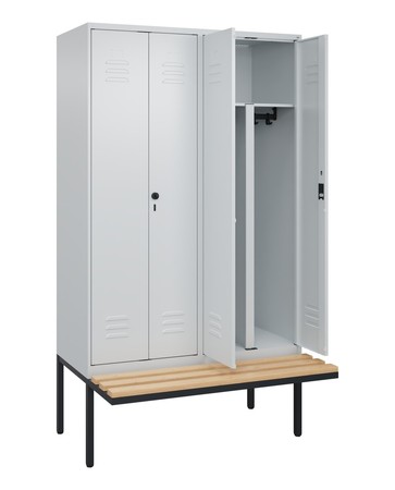  C+P PSA Doppel-Spind Classic PLUS, Bank, 4 Abteile, 2120x1200x815mm, 7035/7035  
