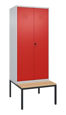  C+P PSA Doppel-Spind Classic PLUS, Bank, 2 Abteile, 2120x800x815mm, 7035/3020  