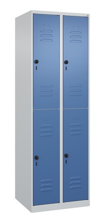  C+P Doppelstock-Spind Classic PLUS, 2 Abteile, 1850x600x500mm, 7035/5023  