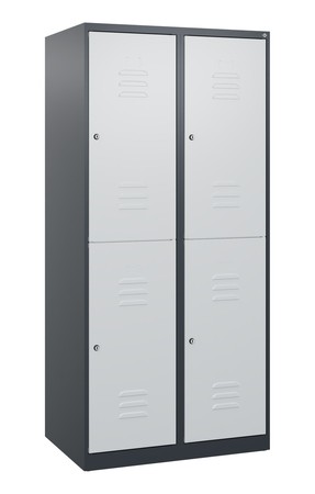  C+P Doppelstock-Spind Classic PLUS, 2 Abteile, 1700x800x500mm, 7016/7035  