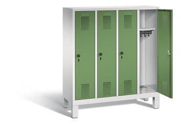  C+P Kindergarten-Spind Evolo, H1350xB1190xT300mm, 7035/6011  