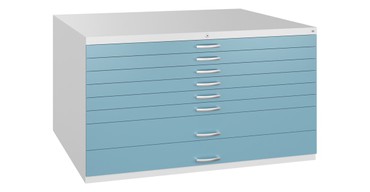  C+P Flachablageschrank Serie 7100_7200, H760xB1350xT960mm, 9016/0010  