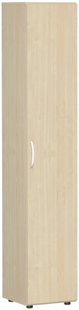 Geramöbel Flügeltürenschrank mit Standfüßen, Griff links oder rechts, inkl. Türdämpfer, nicht abschließbar, 400x420x2160, Ahorn/Ahorn  