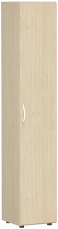  Geramöbel Flügeltürenschrank mit Standfüßen, Griff links oder rechts, inkl. Türdämpfer, nicht abschließbar, 400x420x2160, Ahorn/Ahorn  