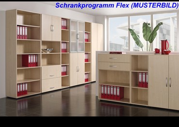  Geramöbel Garderobenschrank mit ausziehbarem Garderobenhalter, mit Standfüßen, inkl. Türdämpfer, abschließbar, 800x420x2160, Ahorn/Lichtgrau  