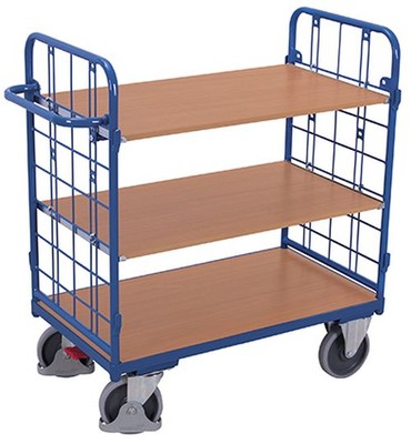  Etagenwagen niedrig RAL5010 Enzianblau Rollwagen Kastenwagen Schrankwagen  