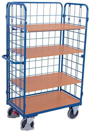  Etagenwagen hoch RAL5010 Enzianblau Rollwagen Kastenwagen Schrankwagen  