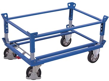  Aufsatzrahmen RAL5010 Enzianblau Palettenrahmen Palettenfahrgestell  