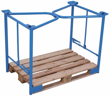  Palettenaufsatz Typ 65K RAL5012 Lichtblau Aufsatzrahmen Palettenrahmen  