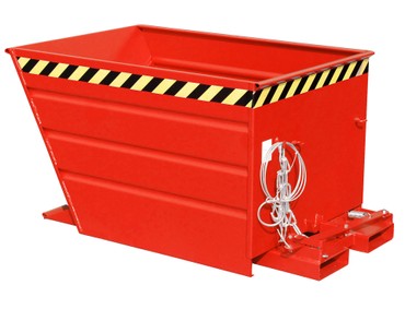  Kippbehälter VG 1100 lackiert RAL3000 Feuerrot Stapler Anbaugerät  