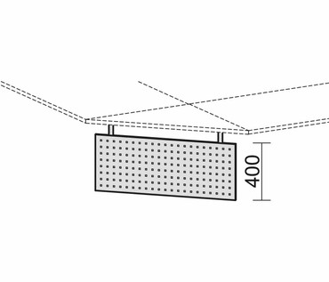  Knieraumblende gelocht für 90° Verkettungsplatten, Silber  