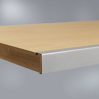  Werkbankplatte Multiplex geölt mit Stahlkante, B x T x H = 1500 x 700 x 50 mm - ZB1092  
