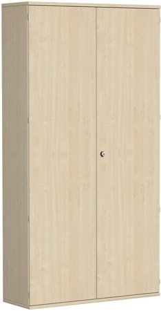  Flügeltürenschrank, 5 Dekor-Einlegeböden, abschließbar, 1200x425x2304, Ahorn/Ahorn  