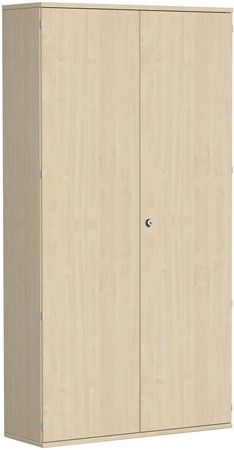  Flügeltürenschrank, 5 Dekor-Einlegeböden, abschließbar, 1200x425x2304, Ahorn/Ahorn  