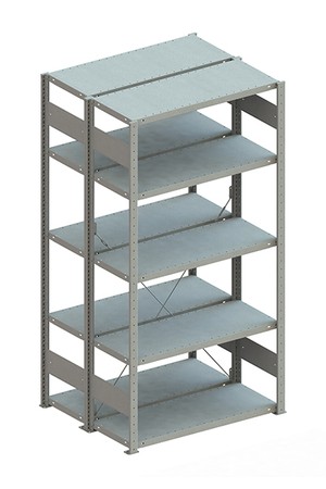  CLIP 230 DGR 2000 x 1000 x 400 RAL 7035 kpl. mit 2 x 5 Böden   