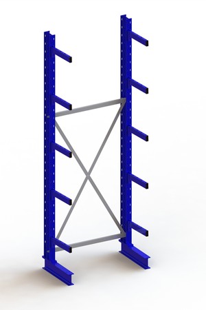  KR GR IPE140 einseitig 3000 x 1000 x 400 RAL 5010 kpl. mit 5 Kragarmen je Ständer System mittel Achsmaß 1030 mm  