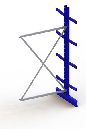  KR AR IPE140 doppelseitig 2500 x 1300 x 800 RAL 5010 mit 8 Kragarmen je Ständer System mittel Achsmass 1330 mm  