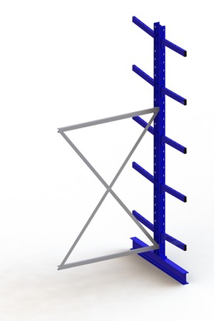  KR AR IPE140 doppelseitig 3000 x 1300 x 1000 ( 2 x 500 ) RAL 5010 mit 10 Kragarmen je Ständer kpl. Achsmaß 1330 mm System mittel Multistrong M  