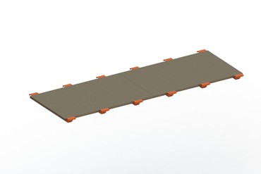  Spanplattenboden 3600 x 1100 x 38 mm mit abgesetzten Tiefenauflagen für multipal   