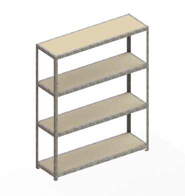  SPEED - RACK Regal 2470 x 2000 x 600 vzk kpl. mit 4 Fachebenen mit Spanplatten   