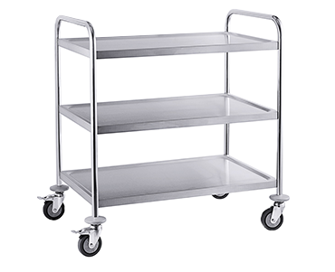  CONTACTO 7004 003 Servierwagen mit 3 Böden Edelstahl Geschirrwagen Trolley 
                                                          