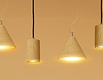 Minimalistische und zeitlose Hänge- und Pendelleuchten aus Beton