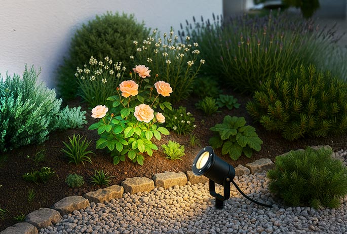Gartenstrahler KARI für elegantes & dezente Beleuchtung