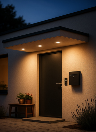 BEDA Einbaustrahler IP65 flach mit dimmbarem LED Modul 230V warmweiß 4W in weiß rund