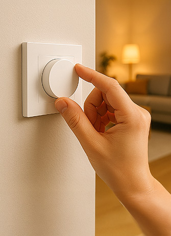 LUNORIS Universal Drehdimmer 5-250W LED Phasenabschnitt Dimmer Abdeckung in weiß