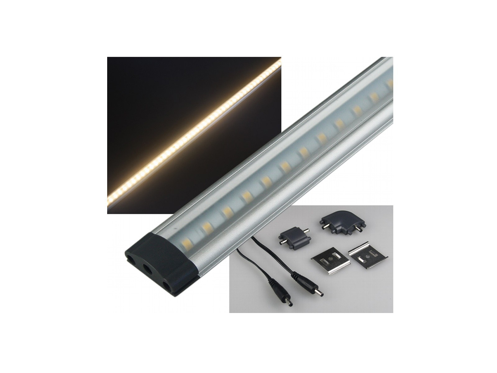 LED-Unterbauleuchte 50 cm für Küche Schrank Regal 5W, 4200K neutral ... LED-Unterbauleuchte 50 cm für Küche Schrank Regal 5W, 4200K neutral ...