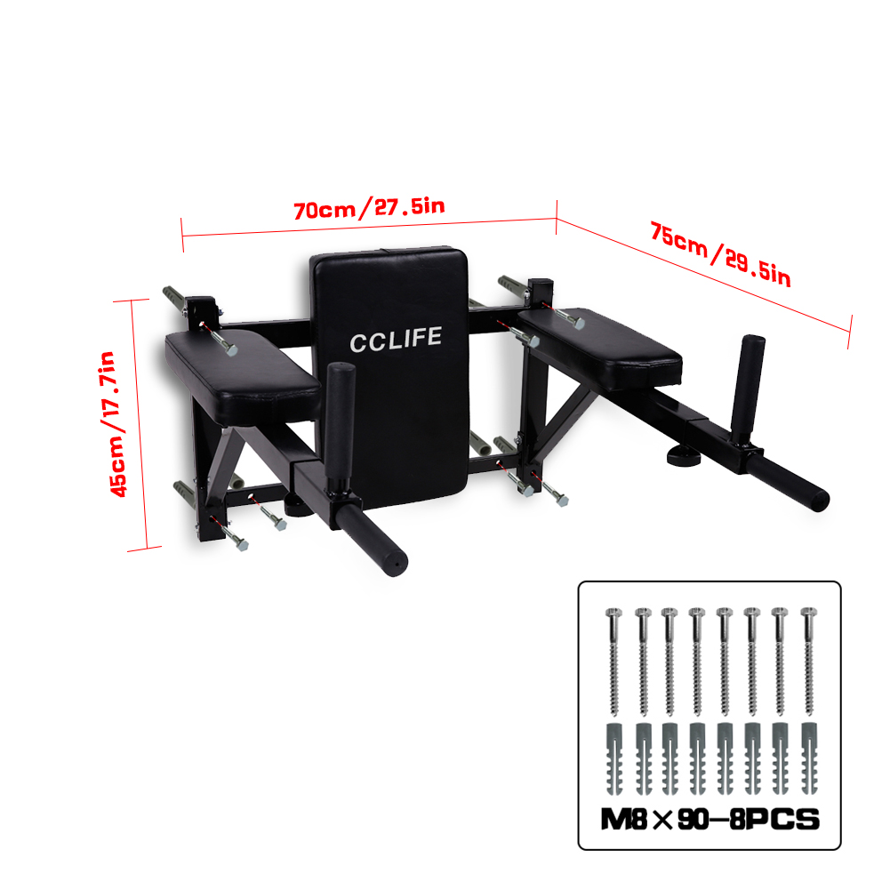 DIP-station abdominaux lingots sauces traction tiges FITNESS MONTAGE MURAL