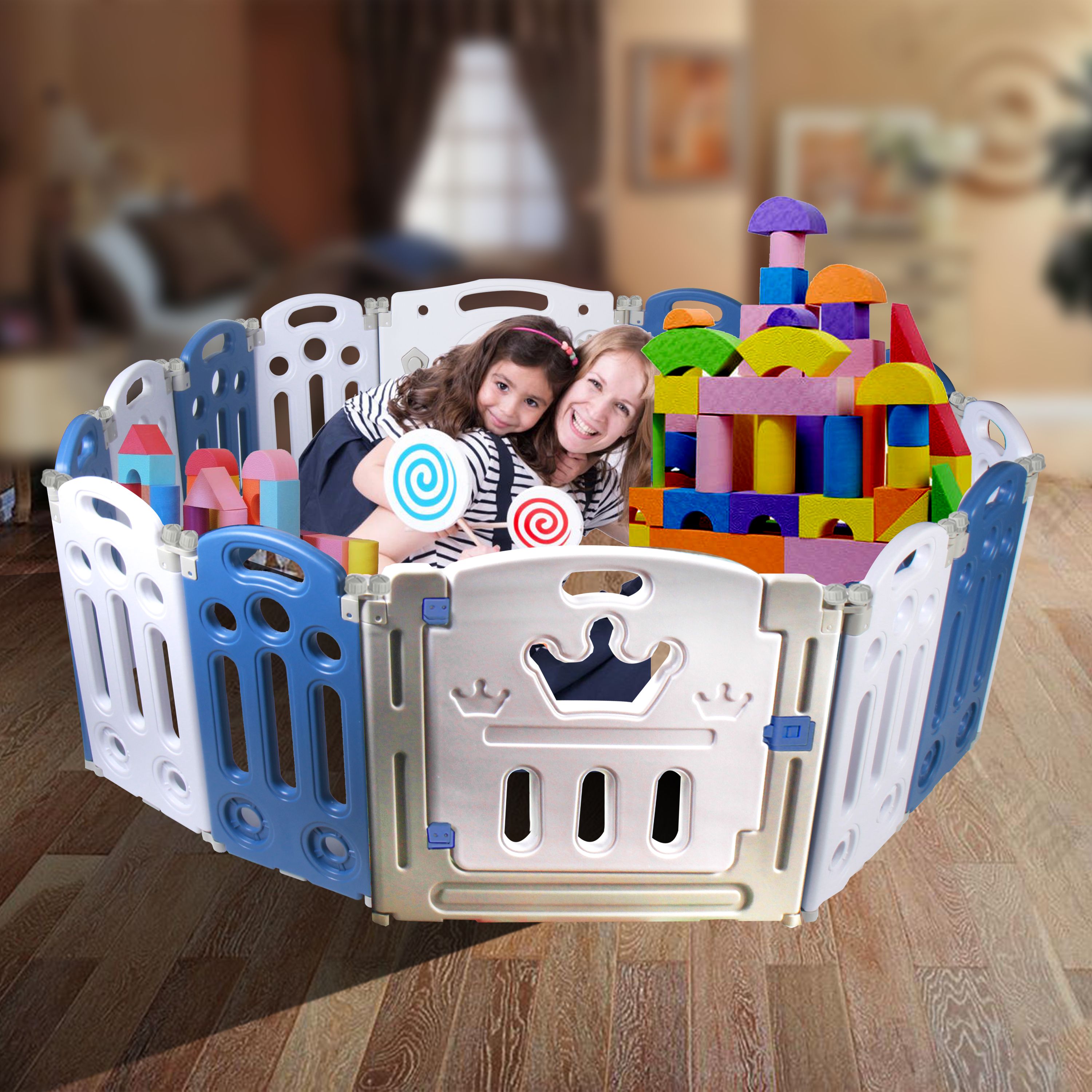 Recinto Per Bambini Relax4Life 189x158 Cm - Con 50 Palline E Borsa Trasporto, Verde - Foto 7