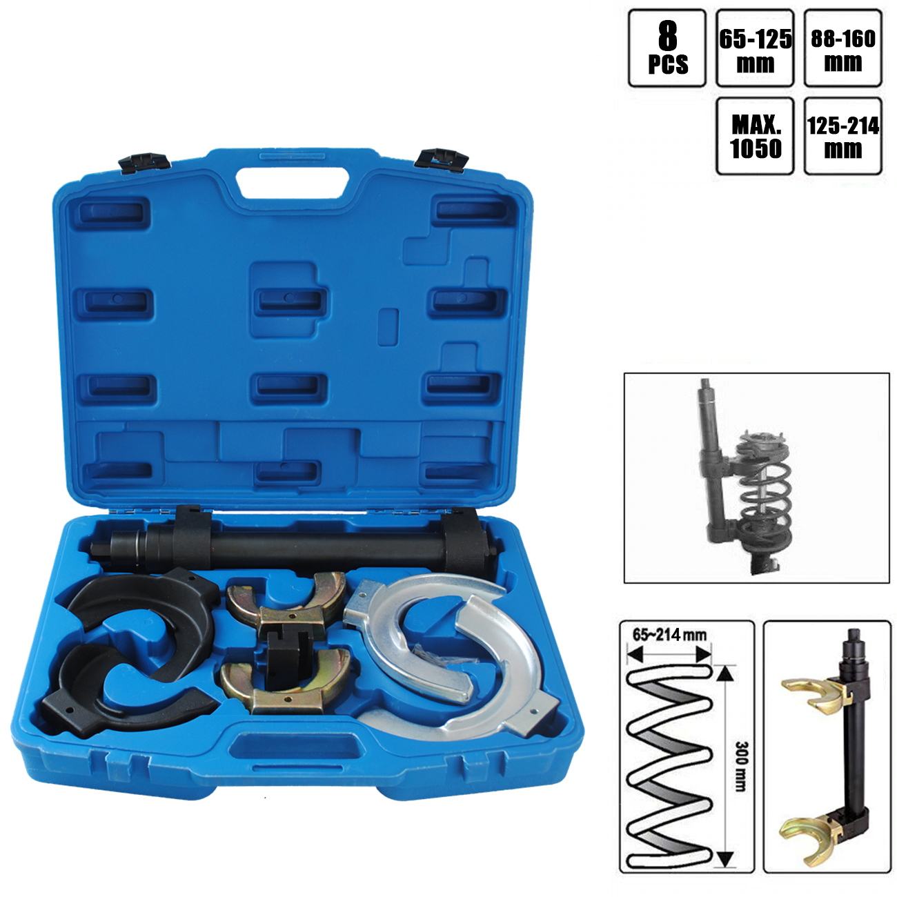 Universal Federspanner Set - 3 Spannköpfe Für McPherson Federbeine