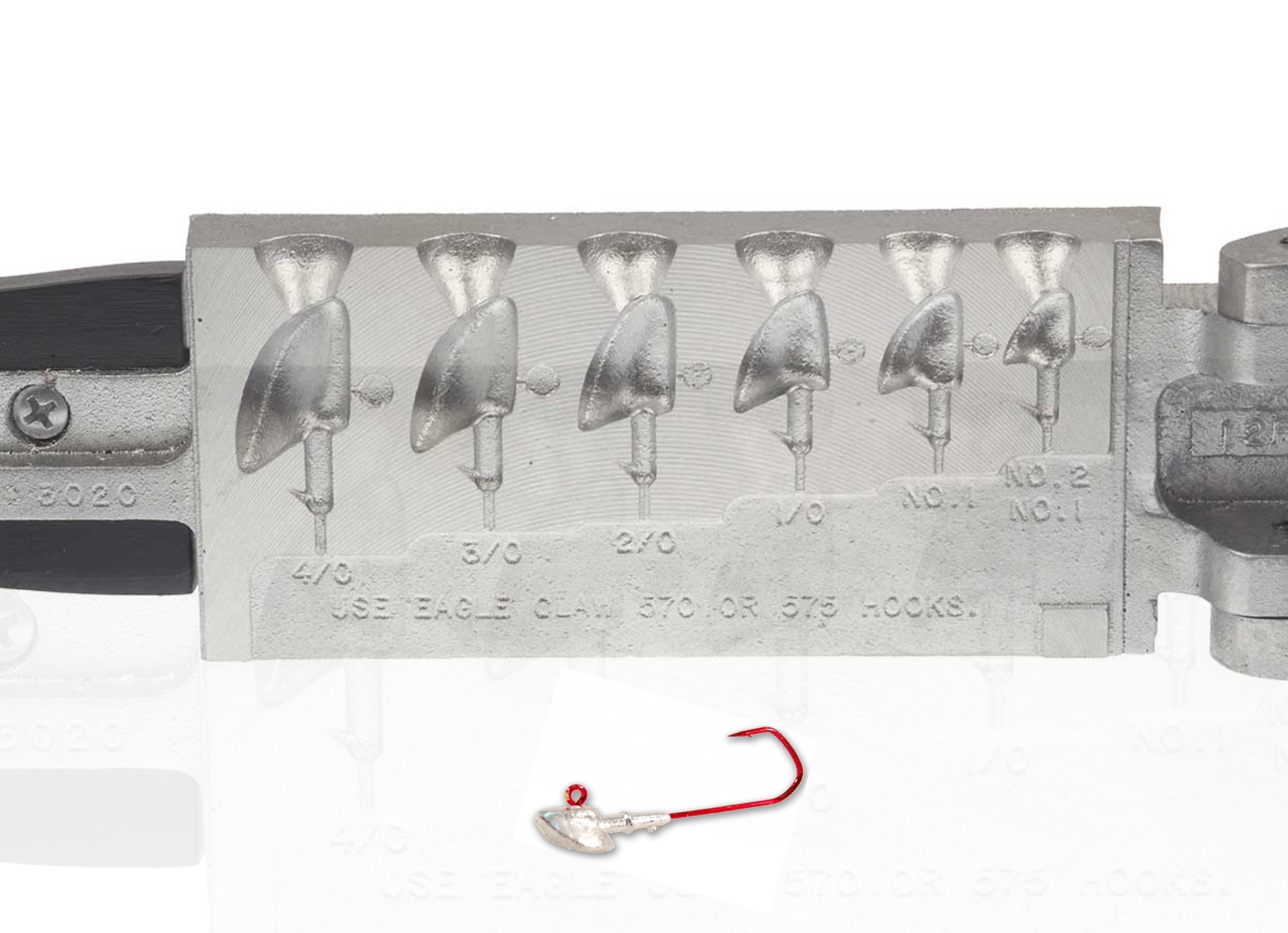 1000 Ea Mustad 32570rd - Rot Grösse 2 Jighaken, Passt Do-it Formen Mit