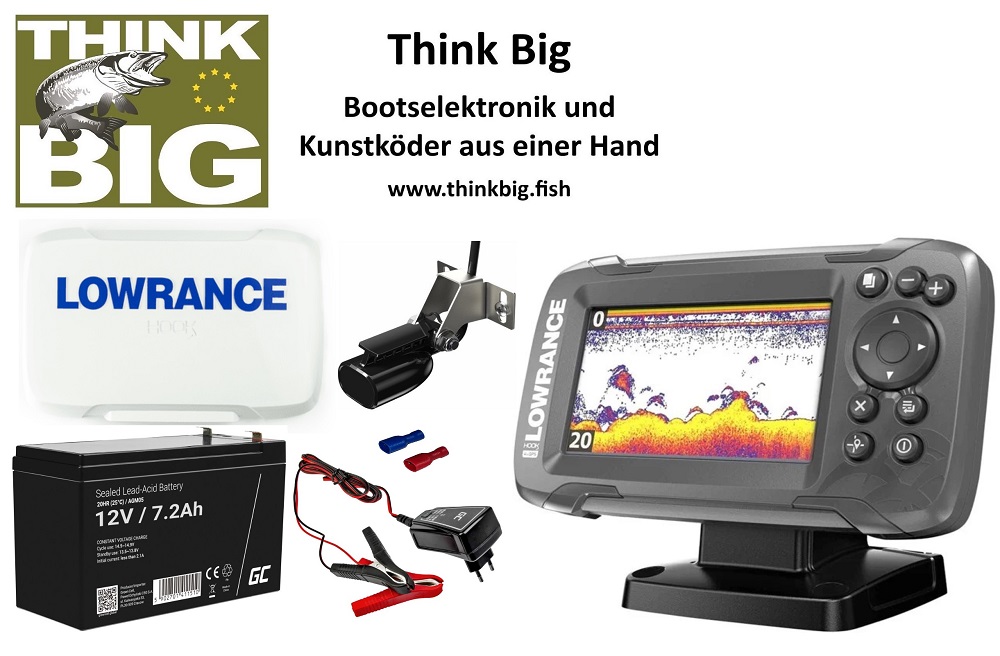 Paket] Lowrance Hook² 4x GPS ☑ Covered Echolot Fishfinder Power Pack mit  Sun Cover