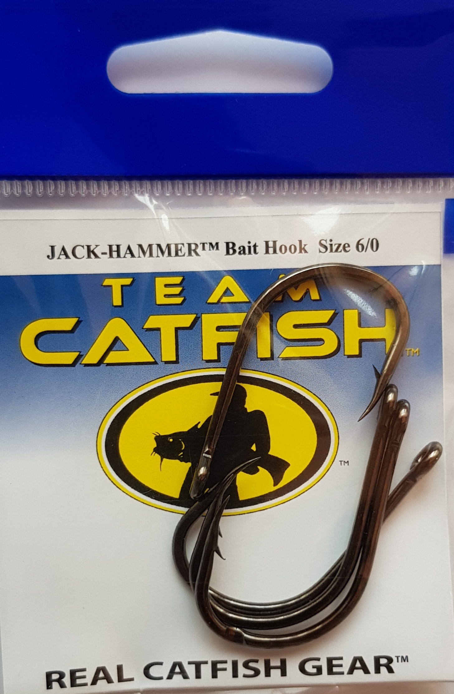 Team Catfish TC73Z Jack Hammer Bait Hooks zum Welsangeln, Black Nickel