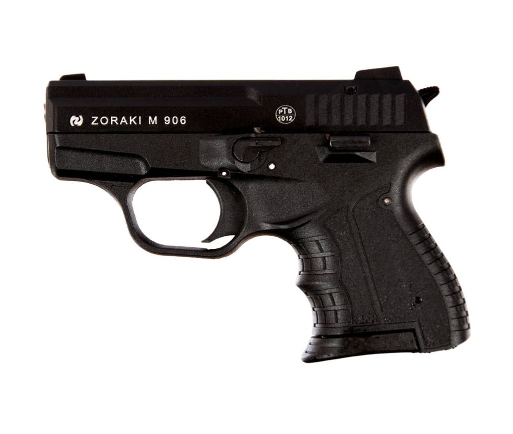 Zoraki 906 9mm P.A.K. black / chrome blank pistol | ID Paintball