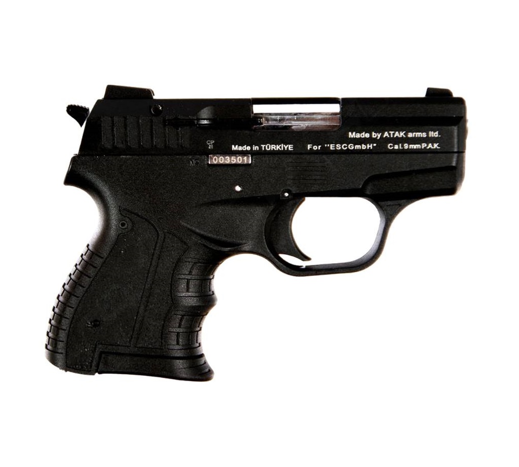 Zoraki 906 9mm P.A.K. black / chrome blank pistol | ID Paintball