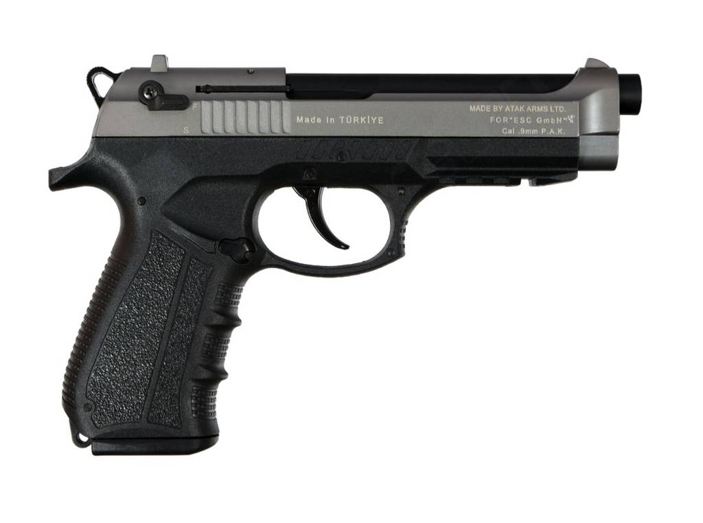 Zoraki 918 9mm P.A.K. titanium / black blank pistol | ID Paintball