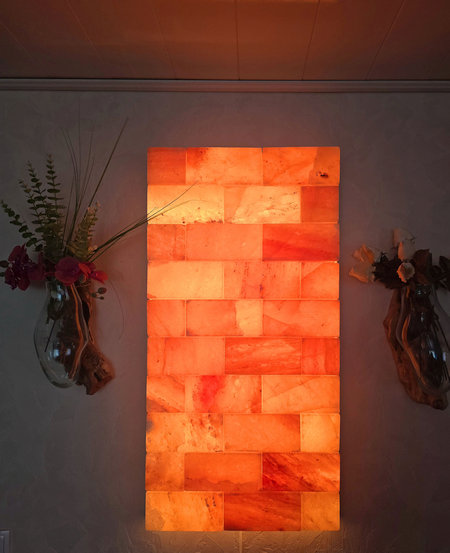 Salzwand Komplettbausatz mit Wanddekoration