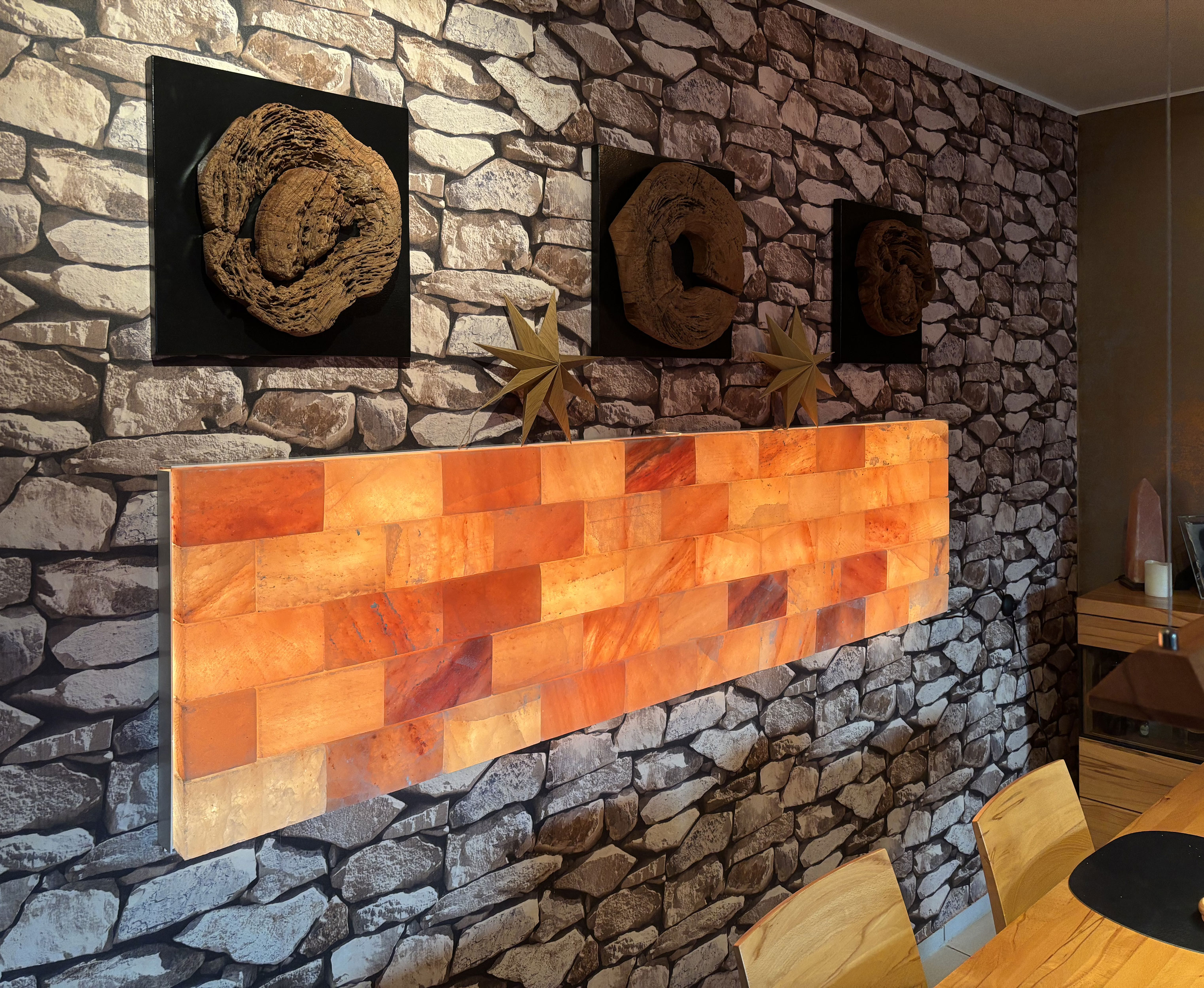 Salzwand auf Naturstein-Foto-Tapete