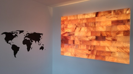 Salzwand auf Rigipswand