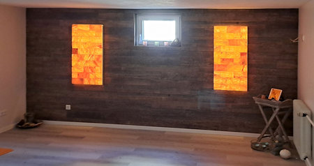 Salzwand im Raum zum Entspannen