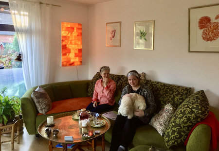 Salzwand im Wohnzimmer