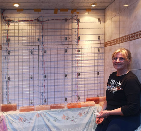 Salzwand Aufbau für Whirlpool Salzwand Aufbau für Whirlpool