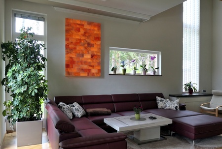 Salzwand im Wohnzimmer